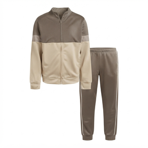 Ensemble de survêtement pour homme, coupe classique, nouvelle collection, vêtements d'hiver, fermeture élastique à la taille, manches longues, col montant, couleurs unies, qualité supérieure - Product Image 4