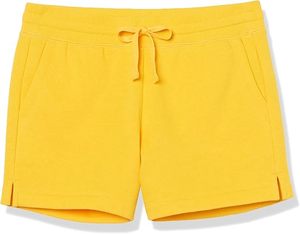 Shorts de sport pour femme en coton molletonné beige, respirants, à séchage rapide, taille haute, avec logo personnalisé, pour la course à pied, la gym et l'été - Product Image 1