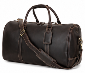 Bolsa de Viaje de Cuero Genuino Premium, Estilo Vintage, para Fin de Semana, Gimnasio, con Cierre de Cremallera, Deportiva, Casual, Proveedor Mayorista - Product Image 4