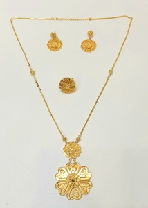 Nuevo Conjunto de Collar con Colgante Chapado en Oro de 24K para Mujer, Estilo Árabe Clásico, Joyería Fina para Bodas y Fiestas, Regalo - Product Image 4
