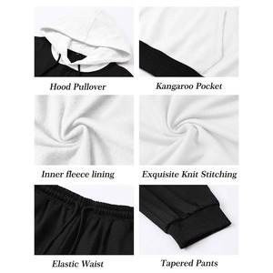 Ensemble de survêtement classique uni, conçu pour le confort et la durabilité, en tissu de coton doux et respirant, coupe décontractée. - Product Image 6