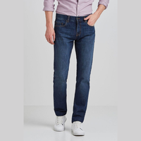 Wholesale Men High Quality Breathable Blue Straight Mid Waist Premium Denim Jeans Embroidery Customized Bangladesh Manufacturer