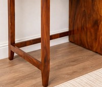 Escritorio Ejecutivo Ajustable de Madera Sólida con Vitrina de Puerta de Vidrio |   Escritorio de Secretario Alto con Cajones Tallados |   Ecológico y Duradero |