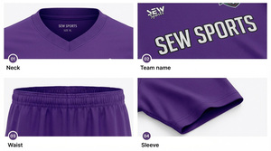 Breathable Casual Adult Soccer Uniform Short Sleeve High Quality Custom Team Name & Logo Soccer Uniform this season warm up - Product Image 5