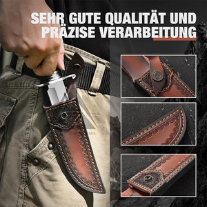 Couteaux Bowie en acier inoxydable avec manche en bois, logo et taille personnalisés, fabrication OEM, légers, de haute qualité, vente en gros - Product Image 3