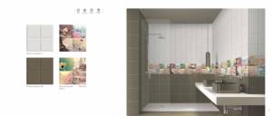 กระเบื้องห้องน้ำเซรามิกเคลือบเงาขนาด 300x300 มม. สีสันสดใส ลายดอกไม้ รุ่น Piazza Olympia - Product Image 2