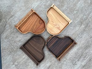 Handmade <b>Heart</b> <b>Shaped</b> Wooden Tray With Piano Keys Design Handmade Decorative Jewelry Holder by Universal Overseas - Product Image 2