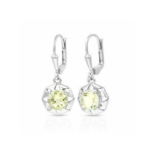 925 Sterling <b>Silver</b> Vintage Yellow Aquamarine Cut Octagon Universe Pattern <b>Stud</b> Earrings Gold Rhodium Plated Party Anniversary - Product Image 2