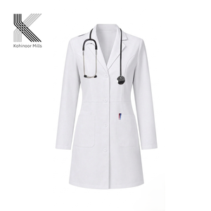 Blouse de laboratoire unisexe en coton et polyester tissé, ensemble de tenues médicales, uniforme d'hôpital, imperméable pour infirmières - Product Image 3