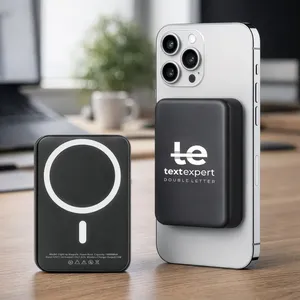 Batterie externe sans fil 15W à charge rapide pour MagSafe, 10K mAh, avec logo lumineux, entrée Type-C, en plastique, batterie Li-Polymère - Product Image 3