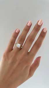 3 Ct Asscher Cut Lab Grown Diamond Engagement Ring Prong Set 14K Solid Gold DEF Color Luxury Minimalist Solitaire IGI Certified - Product Image 6