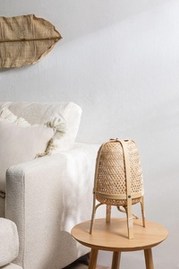 Pendentif tambour en bambou naturel fait à la main et lampe de table/lampadaire décoration de la maison respectueuse de l'environnement du Vietnam ML162 - Product Image 2
