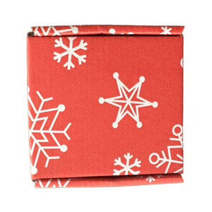 Boîtes-cadeaux ondulées de flocons de neige rouges et blancs, boîtes postales ondulées en carton personnalisées pour les cadeaux d'emballage d'expédition - Product Image 3