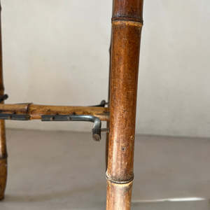 Vintage Bamboo Side <b>Table</b> Rustic Natural Cane Plant Stand Bohemian <b>Small</b> Accent <b>End</b> <b>Table</b> Living Room Bedroom Foyer Corner - Product Image 4