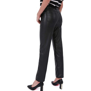 Pantalones de Cuero Brillante Personalizados de Alta Calidad para Mujer, Talla Grande, Moda Otoño Invierno, Cintura Media, Gruesos - Product Image 6