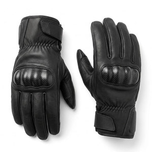 High Quality Durable Leather Winter Motorbike <b>Gloves</b> Hand Grips <b>Touchscreen</b> Compatible Waterproof Breathable Fabric Adjustable - Product Image 1