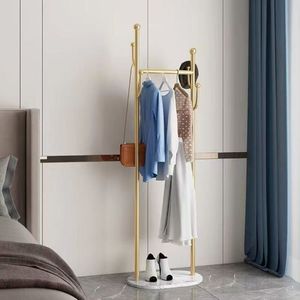 Appendiabiti Autoportante in Metallo Dorato con Base in Marmo - Stendibiancheria Multiuso per Camera da Letto e Cappelli - Product Image 1