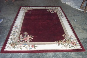 Alfombra Aubusson de Lana Hecha a Mano de Lujo – Alfombra Tradicional de Estilo Francés Hecha en India - Product Image 2