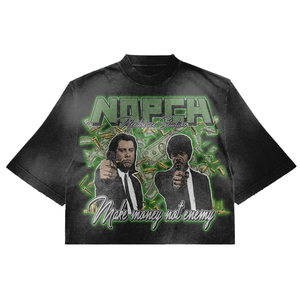 เสื้อยืดโอเวอร์ไซส์ทรงบ็อกซี่แบบครอป สตรีทแวร์สั่งทำพิเศษ ผ้า 240gsm พิมพ์ลาย DTG เสื้อยืดลายกราฟิกฟอกสีซีดแบบย้อนยุคสำหรับผู้ชาย - Product Image 3
