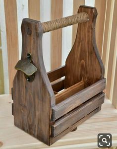 Handcrafted Wood Beer Tote Caddies Beer Carrier Beer Caddy Man Cave - Product Image 6