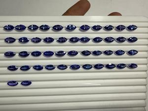 พลอยแทนซาไนต์ทรงมาร์คีส์เจียระไนธรรมชาติ สีน้ำเงินเข้ม สำหรับทำเครื่องประดับ - Product Image 5