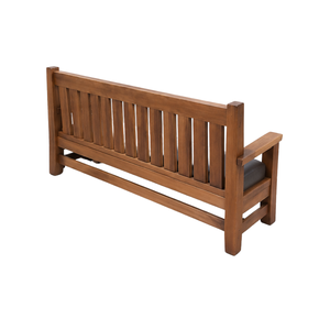 Solid Teak Wood <b>Outdoor</b> Garden <b>Bench</b> with <b>Cushion</b> Patio Park Seating Furniture for Hotel Resort Terrace Balcony Courtyard - Product Image 4