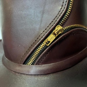 Handcrafted Style Leather Top Hat Premium Fashion <b>Accessory</b> with Structured Crown and Elegant Finish - Product Image 6