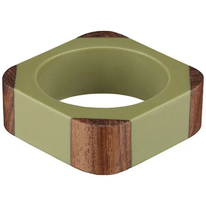<b>Epoxy</b> Resin & Wood Napkin Ring Square Shape Attractive <b>Table</b> Wear for Hotels Restaurants Parties in India - Product Image 6