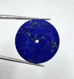 A K <b>Gems</b> Natural Blue Lapis Lazuli Watch Dial 31.50 mm Round One Sided Polished Watch <b>Face</b> Model ETH-1004 From Rajasthan - Product Image 2