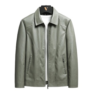 Automne hommes décontracté moto motard veste en cuir manteaux hommes Vintage vêtements d'extérieur formel PU veste mâle surdimensionné veste grande taille - Product Image 1