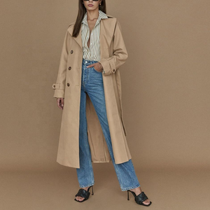 Abrigos de lana largos sin cuello para mujer, chaqueta de invierno para mujer - Product Image 2