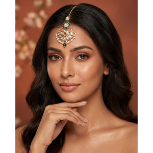 Indian Ethnic Brass Moissanite Mang Tika-Casual Artificial Jewellery - Product Image 1