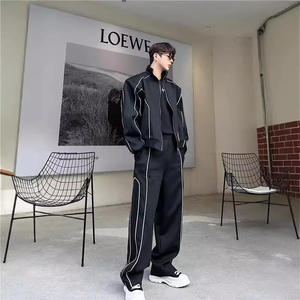 OEM Winter Windbreaker Set Factory Custom Reflective Embroidery Logo Lightweight Nylon Hooded Jacket 100% Nylon Sporty Solid - Product Image 3