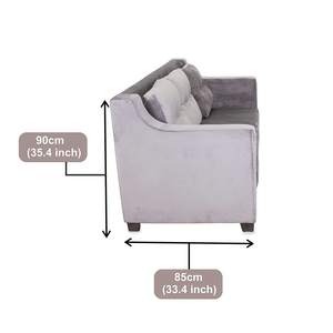 Canapé carré contemporain Geniee 3 places avec coussins, meubles rembourrés en mousse - Product Image 1