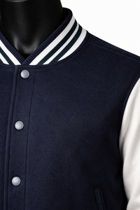 Nueva Chaqueta Varsity de Moda al por Mayor para Hombre, Personalizada, de Dos Tonos, Mezcla de Lana, Estilo Letterman, con Botones a Presión en la Parte Delantera - Product Image 6