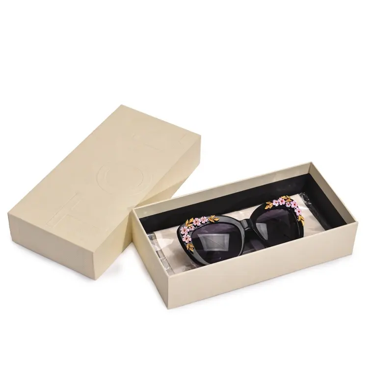 Elegante Luxus benutzer definierte Logo Marke Papier starre Karton Verpackung Brille Box