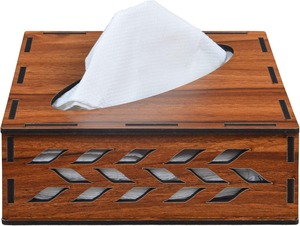 Porte-serviettes en bois pour table à manger, organiseur de mouchoirs fait main, utilisation écologique pour la cuisine et les restaurants - Product Image 5