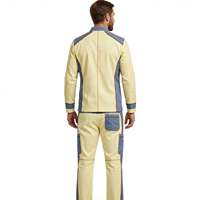 Ensemble uniforme de travail personnalisé pour homme, couleur au choix, en coton respirant, veste à manches longues et pantalon cargo, détection par aiguille, adulte