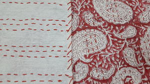 New Beautiful Hand Block Print Kantha <b>Quilt</b> Indian Paisaliy Cotton Handmade <b>Bedspread</b> Quality 200TC Reversible All Size - Product Image 6