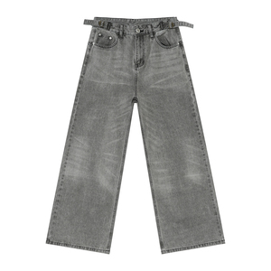High Street Baggy <b>Jeans</b> Loose Wide Cut Premium Denim Fabric Contemporary Urban Fashion Custom Logo Manufacturing Baggy <b>Jeans</b> - Product Image 1