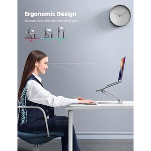 Supporto per Laptop in Alluminio Regolabile e Portatile, Ergonomico e Pieghevole, Stand per Computer e Notebook - Product Image 1