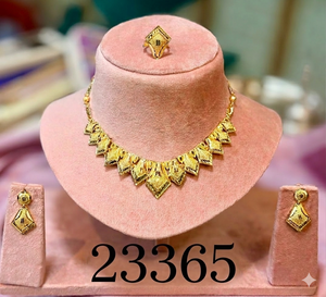 Conjunto de Joyería de Moda India de Cobre Chapado en Oro de 24K con Circonitas, Estilo Vintage, Inspirado en Comoras y Mayotte, el Mejor Compra del 2024 - Product Image 3
