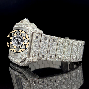 Reloj de Moissanita con Diamantes, Relojes de Lujo Totalmente Automáticos con Diamantes de Moissanita VVV, Reloj de Moissanita - Product Image 2