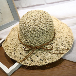 Haute couture écologique à larges bords été plage à la main chapeau en rotin femmes Vietnam artisanat scènes de plein air - Product Image 5