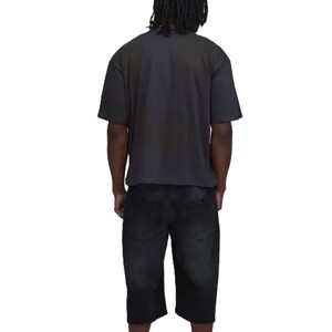 Camisetas Personalizadas de Algodón Transpirable con Pedrería para Hombre, MOQ Bajo, Estilo Urbano Americano, Cuello Redondo Informal, Fabricante de Marca Privada - Product Image 3