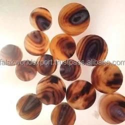 Boutons en corne naturelle de buffle spéciaux Boutons en corne de vache lavables en corne de boeuf avec décoration de paillettes pour vêtements Falak world Export - Product Image 6