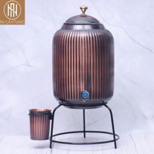 Distributeur de boissons de luxe en cuivre |   Refroidisseur d'eau artisanal en cuivre avec verre |   Fournisseur OEM ODM personnalisé - Product Image 2