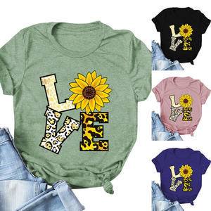 Breathable Ladies Print T-Shirt Lightweight Stretchy Fabric Casual Tee Summer Comfort Women Fashion Top Loose Fit Wholesale Bulk - Product Image 5