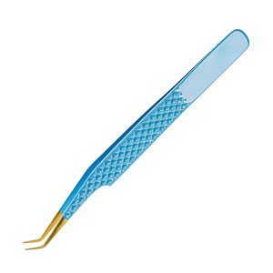 Juego de Pinzas para Pestañas de Color Personalizadas Profesionales, Último Modelo en Acero Inoxidable con Recubrimiento en Polvo y Agarre de Diamante, para Extensiones de Pestañas Puntiagudas - Product Image 6
