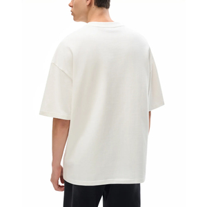T-shirts de qualité supérieure avec logo personnalisé, 100% coton, poids lourd, 220 GSM, coton épais, coupe ample, épaules tombantes, style vintage - Product Image 5